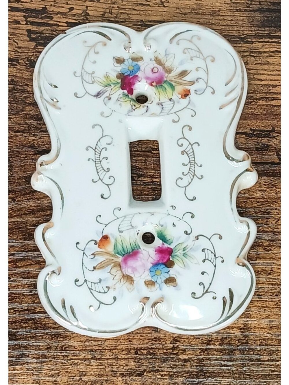 Vintage Floral Arnart Japan Porcelain Light Switch Plate Cover – Pattern 6712